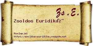 Zsoldos Euridiké névjegykártya